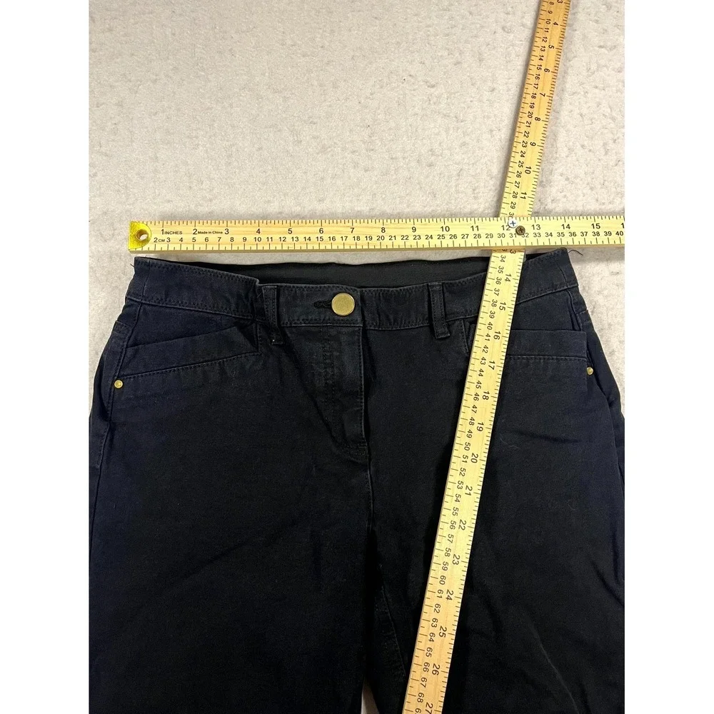 Chicos Bermuda Shorts Womens 00 Black Cotton Stretch Low Rise Casual‎ Wear